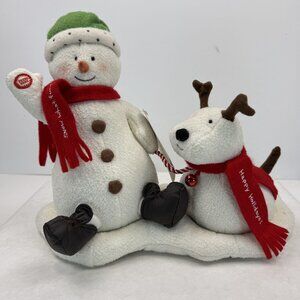 Vintage 2004 Hallmark Jingle Pals Snowman Dog Plush Singing Barking Dancing